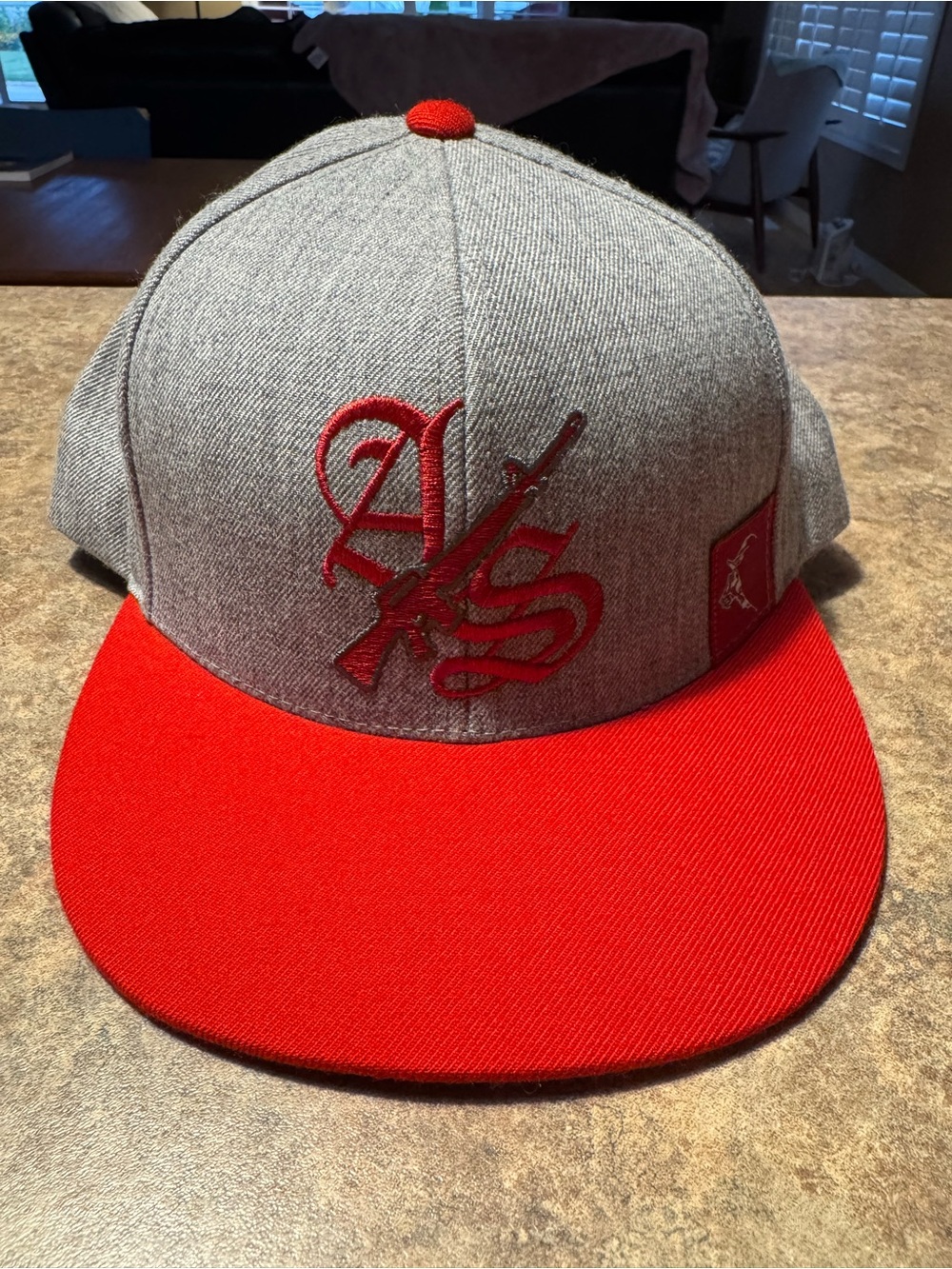 Metal Mulisha Gray and Red Flat Brim Hat